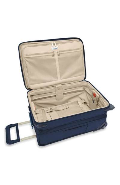 Shop Briggs & Riley Baseline Essential 22-inch Expandable 2-wheel Carry-on Bag In Navy