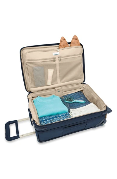 Briggs & Riley Baseline Essential 22-inch Expandable 2-wheel Carry-on Bag In Navy