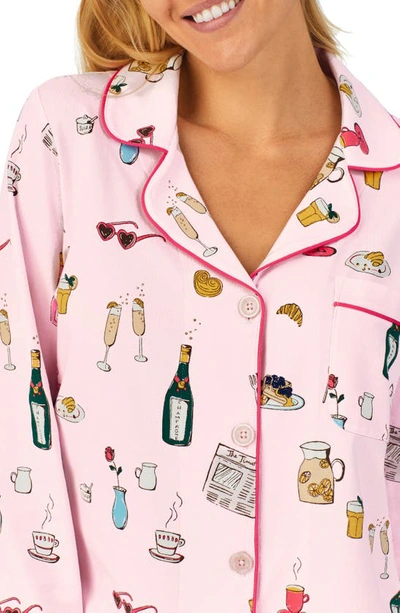 Bedhead Pajamas Novelty Long-sleeve Pajama Set In Lets Do Brunch