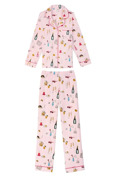 Bedhead Pajamas Novelty Long-sleeve Pajama Set In Lets Do Brunch