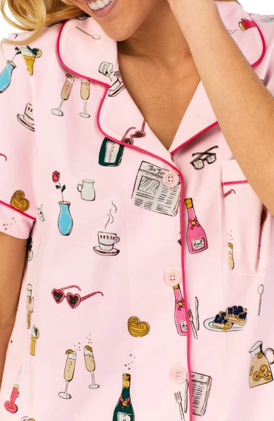 Bedhead Pajamas Novelty Long-sleeve Pajama Set In Lets Do Brunch