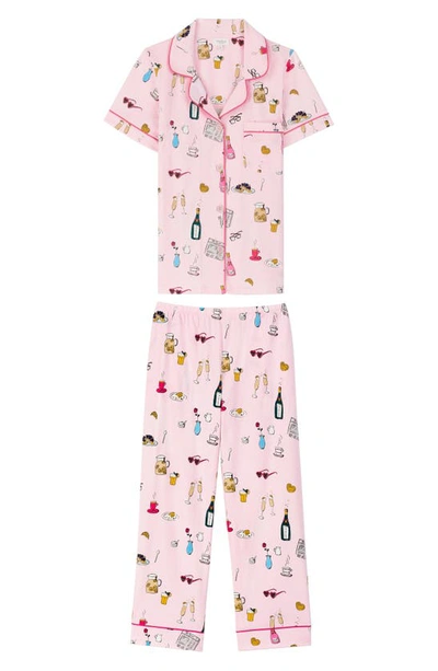 Bedhead Pajamas Novelty Long-sleeve Pajama Set In Lets Do Brunch