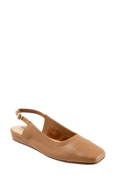 Shop Softwalk Vittoria Slingback Flat In Tan