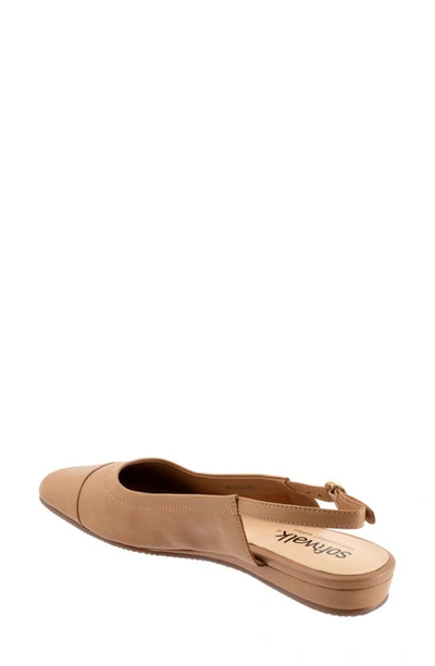 Softwalk Sandy Slingback Ballerina Flat In Tan
