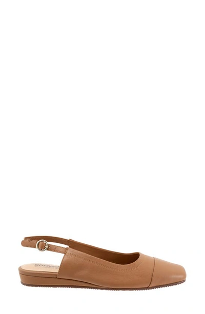 Softwalk Sandy Slingback Ballerina Flat In Tan