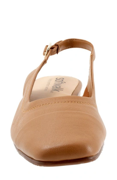 Softwalk Sandy Slingback Ballerina Flat In Tan