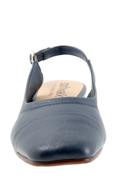 Shop Softwalk ® Vittoria Slingback Flat In Navy