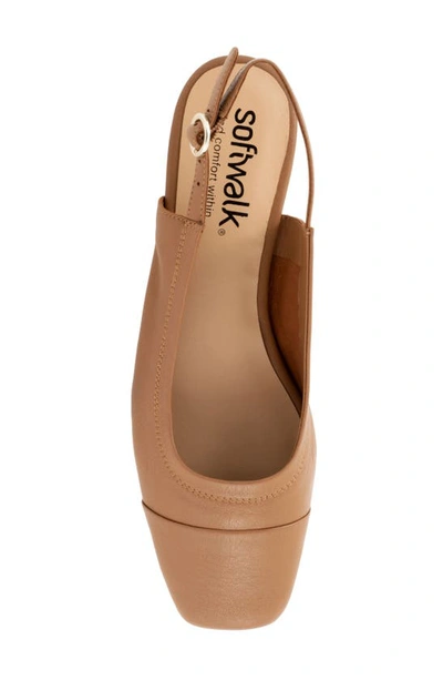 Softwalk Sandy Slingback Ballerina Flat In Tan