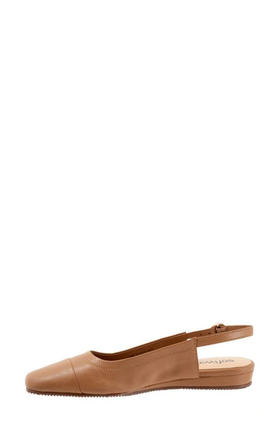 Softwalk Sandy Slingback Ballerina Flat In Tan