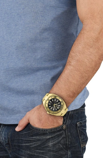 Shop Versus Reaction Bracelet Watch, 48mm In Ip Yellow Gold