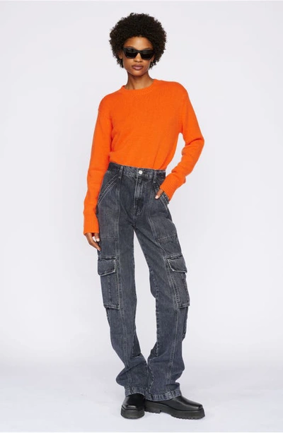 Shop Frame High Waist Utility Straight Leg Jeans In Astray