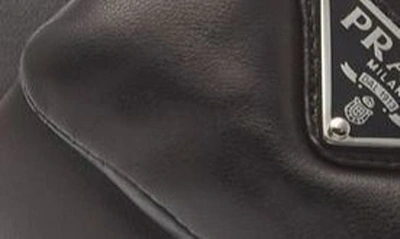 Shop Prada Padded Leather Slide Sandal In Nero