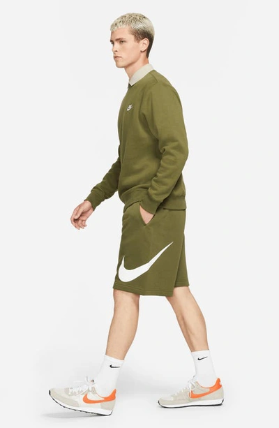Shop Nike Sportswear Club Shorts In Rough Green/rough Green