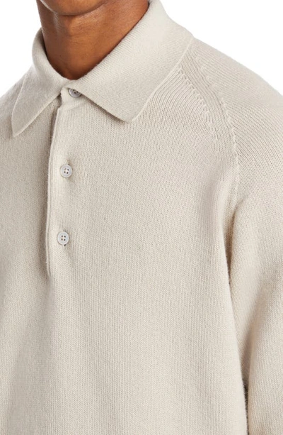 Shop Tom Ford Seamless Cashmere Polo Sweater In Ivory