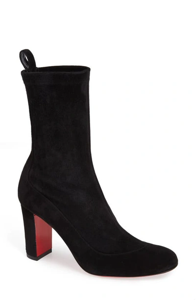 Shop Christian Louboutin Gena Stretch Shaft Bootie In Black