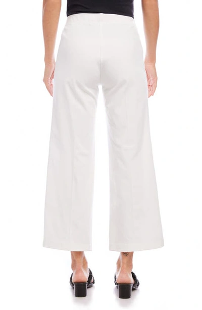 Shop Fifteen Twenty High Waist Crop Wide Leg Pants In Off White