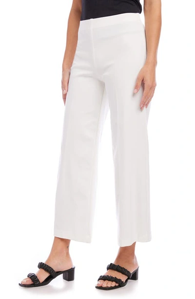 Shop Fifteen Twenty High Waist Crop Wide Leg Pants In Off White