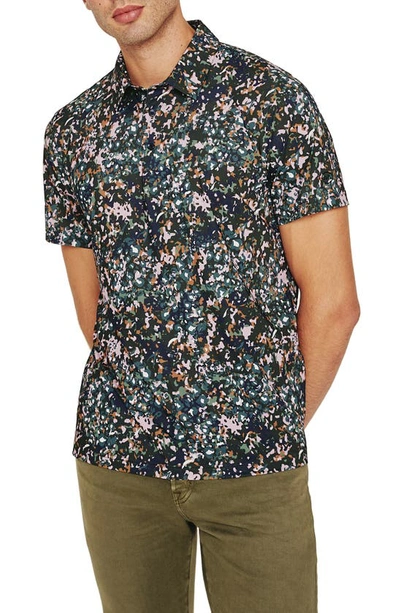 Shop Ag Bryce Short Sleeve Cotton Polo In Forest Leopard