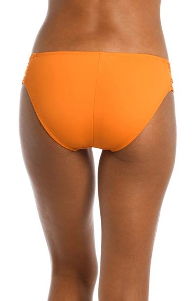 Shop La Blanca Island Goddess Hipster Bikini Bottoms In Tangerine