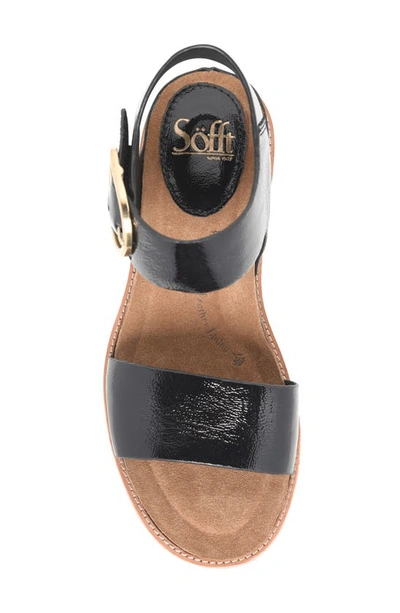 Söfft Bali Sandal In Black Patent