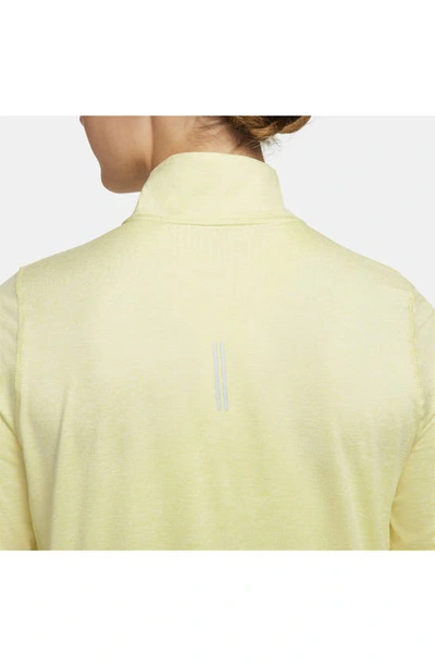 Shop Nike Element Half Zip Pullover In Lemon Chiffon/ White/ Heather