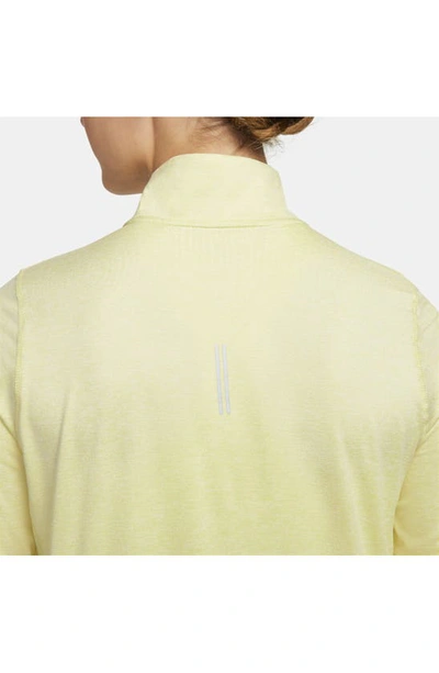 Nike Women's Element 1/2-zip Running Top In Lemon Chiffon/ White/ Heather