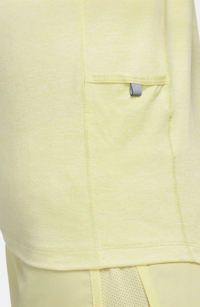 Shop Nike Element Half Zip Pullover In Lemon Chiffon/ White/ Heather