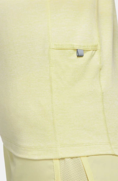 Nike Women's Element 1/2-zip Running Top In Lemon Chiffon/ White/ Heather