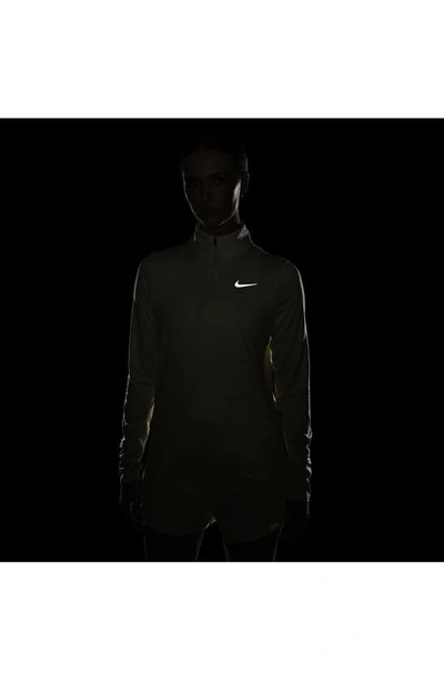 Nike Women's Element 1/2-zip Running Top In Lemon Chiffon/ White/ Heather
