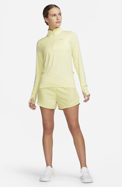 Shop Nike Element Half Zip Pullover In Lemon Chiffon/ White/ Heather