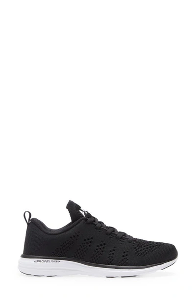 Shop Apl Athletic Propulsion Labs Techloom Pro Knit Running Shoe In Black / White / Black