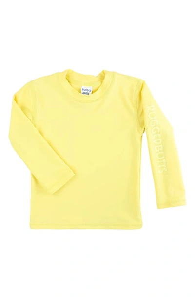 Shop Ruggedbutts Kids' Long Sleeve Rashguard In Yellow