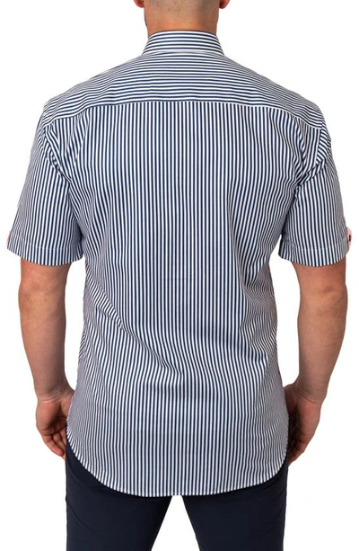 Shop Maceoo Galileo Nautical White Short Sleeve Button-up Shirt