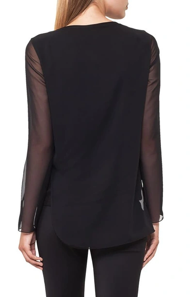 Shop Akris Punto Sheer Layer Top In Black