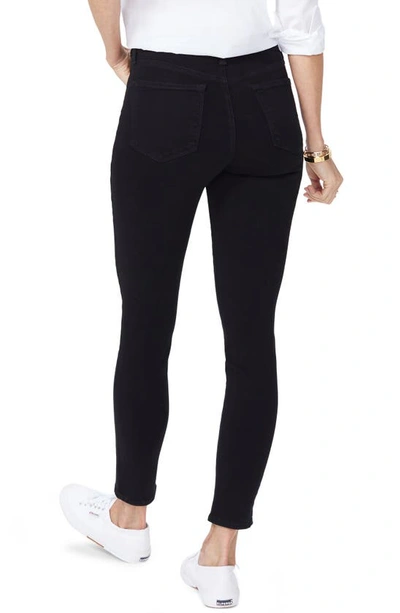Nydj Ami Embroidered Side Skinny Jeans In Black