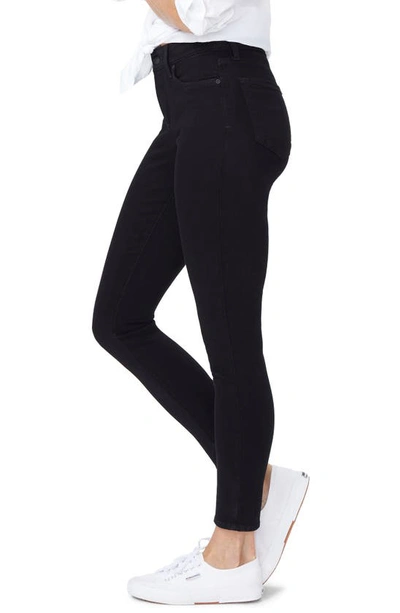 Nydj Ami Embroidered Side Skinny Jeans In Black