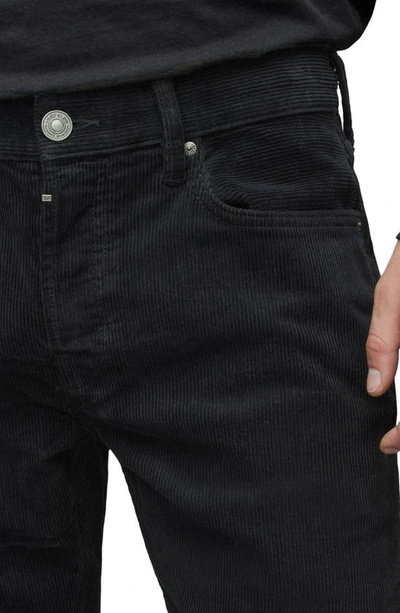 Shop Allsaints Rex Slim Leg Stretch Cotton Corduroy Jeans In Black