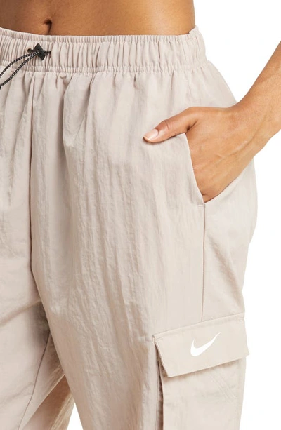 Shop Nike Sportswear Essential Cargo Pants In Diffused Taupe/ White