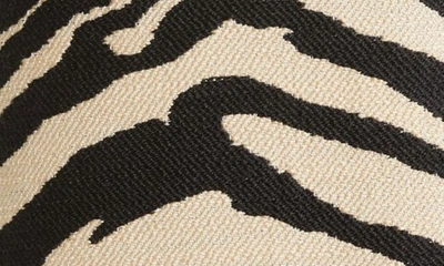 Shop Stella Mccartney Tiger Stripe Double Breasted Twill Coat In Raffia
