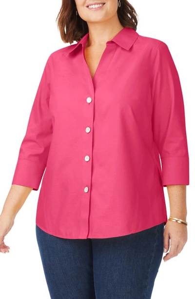 Shop Foxcroft Paige Button-up Shirt In French Rose