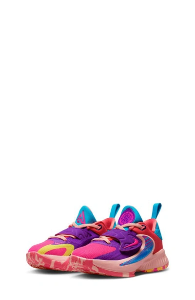 Shop Nike Kids' Giannis Freak 4 Sneaker In Vivid Purple/ Blue/ Pink