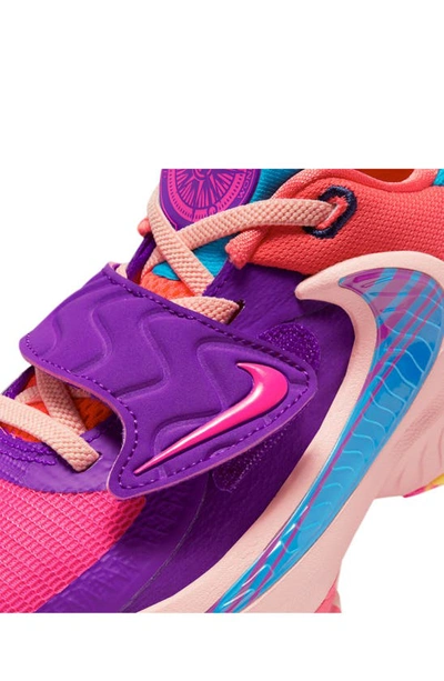 Shop Nike Kids' Giannis Freak 4 Sneaker In Vivid Purple/ Blue/ Pink