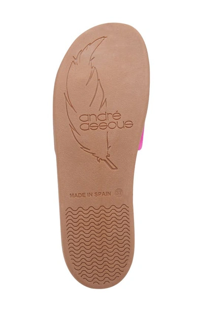Shop Andre Assous Paloma Woven Slide Sandal In Fuchsia