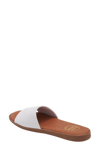 Shop Andre Assous Paloma Woven Slide Sandal In White