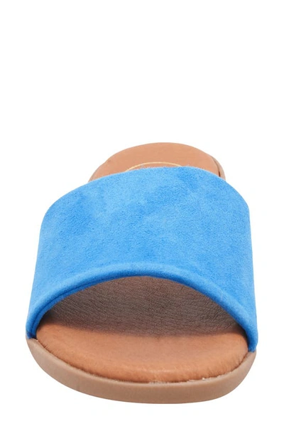 Shop Andre Assous Paloma Woven Slide Sandal In Blue