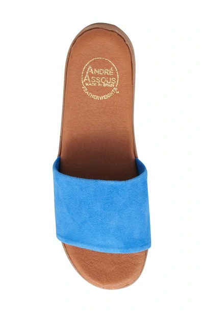 Shop Andre Assous Paloma Woven Slide Sandal In Blue