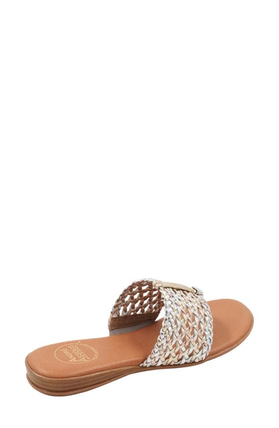 Shop Andre Assous Nice Woven Sandal In Metallic Multi