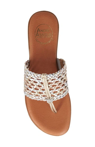 Shop Andre Assous André Assous Nice Woven Sandal In Metallic Multi