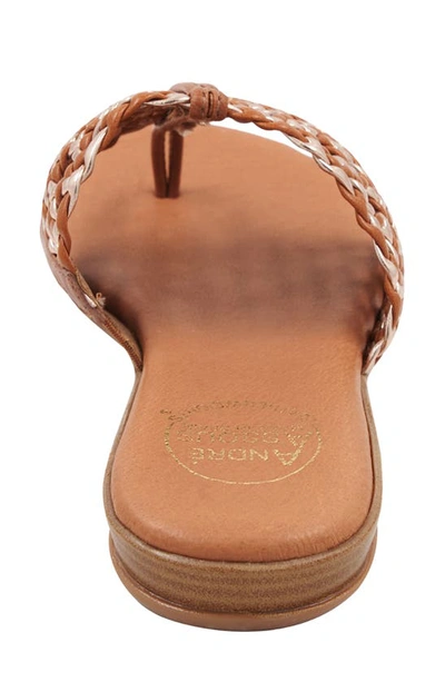 Shop Andre Assous Nice Woven Sandal In Cuero Multi