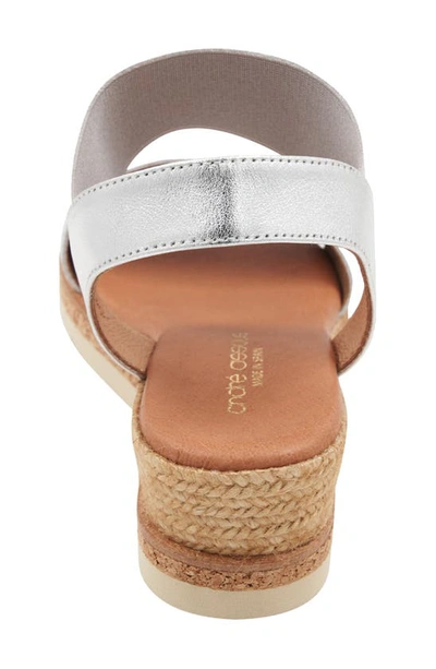 Shop Andre Assous Neveah Espadrille Sandal In Silver